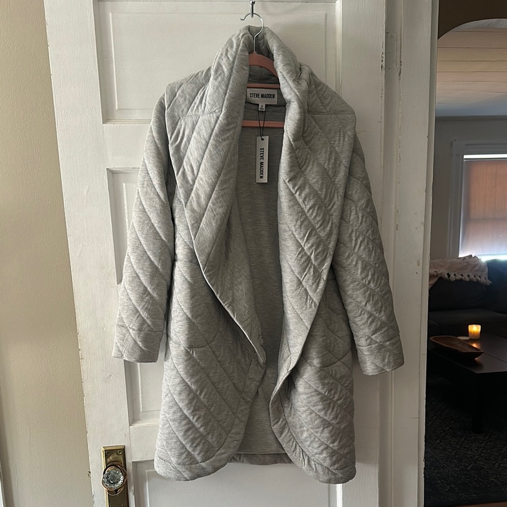 Steve Madden Quilted Gray Coat